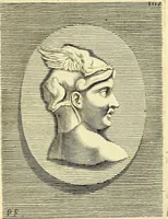 An illustration from Iconografia, cioè disegni d'imagini de famosissimi monarchi, regi, filosofi, poeti ed oratori dell'antichità, cauati (1669)