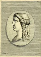 An illustration from Iconografia, cioè disegni d'imagini de famosissimi monarchi, regi, filosofi, poeti ed oratori dell'antichità, cauati (1669)