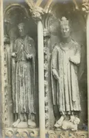 An illustration from Iconography of the west front of Wells cathedral, with an appendix on the sculptures of other medieval churches in England; (1851)