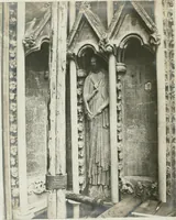 An illustration from Iconography of the west front of Wells cathedral, with an appendix on the sculptures of other medieval churches in England; (1851)