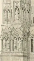 An illustration from Iconography of the west front of Wells cathedral, with an appendix on the sculptures of other medieval churches in England; (1851)