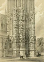 An illustration from Iconography of the west front of Wells cathedral, with an appendix on the sculptures of other medieval churches in England; (1851)