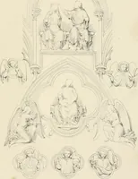 An illustration from Iconography of the west front of Wells cathedral, with an appendix on the sculptures of other medieval churches in England; (1851)