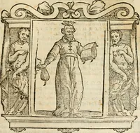 An illustration from Iconologia di Cesare Ripa perugino, cavre. de sti. Mauritio, e Lazzaro : nella quale si descriuono diuerse imagini di virtù, vitij, affetti, passioni humane, arti, discipline, humori, elementi, corpi celesti, prouincie d'Italia, fiumi, tutte le parti del mondo, ed altere infinite materie : opera vtile ad oratori, predicatori, poeti, pittori, scultori, disegnatori, e ad ogni studioso .. (1613)