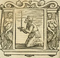 An illustration from Iconologia di Cesare Ripa perugino, cavre. de sti. Mauritio, e Lazzaro : nella quale si descriuono diuerse imagini di virtù, vitij, affetti, passioni humane, arti, discipline, humori, elementi, corpi celesti, prouincie d'Italia, fiumi, tutte le parti del mondo, ed altere infinite materie : opera vtile ad oratori, predicatori, poeti, pittori, scultori, disegnatori, e ad ogni studioso .. (1613)