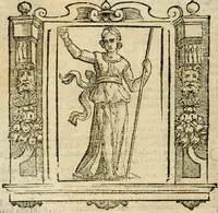 An illustration from Iconologia di Cesare Ripa perugino, cavre. de sti. Mauritio, e Lazzaro : nella quale si descriuono diuerse imagini di virtù, vitij, affetti, passioni humane, arti, discipline, humori, elementi, corpi celesti, prouincie d'Italia, fiumi, tutte le parti del mondo, ed altere infinite materie : opera vtile ad oratori, predicatori, poeti, pittori, scultori, disegnatori, e ad ogni studioso .. (1613)