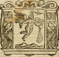 An illustration from Iconologia di Cesare Ripa perugino, cavre. de sti. Mauritio, e Lazzaro : nella quale si descriuono diuerse imagini di virtù, vitij, affetti, passioni humane, arti, discipline, humori, elementi, corpi celesti, prouincie d'Italia, fiumi, tutte le parti del mondo, ed altere infinite materie : opera vtile ad oratori, predicatori, poeti, pittori, scultori, disegnatori, e ad ogni studioso .. (1613)