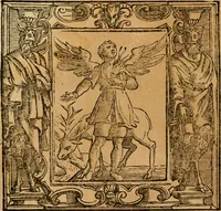 An illustration from Iconologia di Cesare Ripa perugino, cavre. de sti. Mauritio, e Lazzaro : nella quale si descriuono diuerse imagini di virtù, vitij, affetti, passioni humane, arti, discipline, humori, elementi, corpi celesti, prouincie d'Italia, fiumi, tutte le parti del mondo, ed altere infinite materie : opera vtile ad oratori, predicatori, poeti, pittori, scultori, disegnatori, e ad ogni studioso .. (1613)