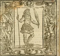 An illustration from Iconologia di Cesare Ripa perugino, cavre. de sti. Mauritio, e Lazzaro : nella quale si descriuono diuerse imagini di virtù, vitij, affetti, passioni humane, arti, discipline, humori, elementi, corpi celesti, prouincie d'Italia, fiumi, tutte le parti del mondo, ed altere infinite materie : opera vtile ad oratori, predicatori, poeti, pittori, scultori, disegnatori, e ad ogni studioso .. (1613)