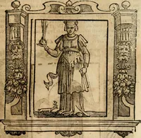 An illustration from Iconologia di Cesare Ripa perugino, cavre. de sti. Mauritio, e Lazzaro : nella quale si descriuono diuerse imagini di virtù, vitij, affetti, passioni humane, arti, discipline, humori, elementi, corpi celesti, prouincie d'Italia, fiumi, tutte le parti del mondo, ed altere infinite materie : opera vtile ad oratori, predicatori, poeti, pittori, scultori, disegnatori, e ad ogni studioso .. (1613)