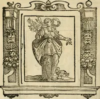 An illustration from Iconologia di Cesare Ripa perugino, cavre. de sti. Mauritio, e Lazzaro : nella quale si descriuono diuerse imagini di virtù, vitij, affetti, passioni humane, arti, discipline, humori, elementi, corpi celesti, prouincie d'Italia, fiumi, tutte le parti del mondo, ed altere infinite materie : opera vtile ad oratori, predicatori, poeti, pittori, scultori, disegnatori, e ad ogni studioso .. (1613)