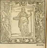 An illustration from Iconologia di Cesare Ripa perugino, cavre. de sti. Mauritio, e Lazzaro : nella quale si descriuono diuerse imagini di virtù, vitij, affetti, passioni humane, arti, discipline, humori, elementi, corpi celesti, prouincie d'Italia, fiumi, tutte le parti del mondo, ed altere infinite materie : opera vtile ad oratori, predicatori, poeti, pittori, scultori, disegnatori, e ad ogni studioso .. (1613)