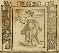 An illustration from Iconologia di Cesare Ripa perugino, cavre. de sti. Mauritio, e Lazzaro : nella quale si descriuono diuerse imagini di virtù, vitij, affetti, passioni humane, arti, discipline, humori, elementi, corpi celesti, prouincie d'Italia, fiumi, tutte le parti del mondo, ed altere infinite materie : opera vtile ad oratori, predicatori, poeti, pittori, scultori, disegnatori, e ad ogni studioso .. (1613)