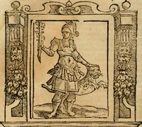 An illustration from Iconologia di Cesare Ripa perugino, cavre. de sti. Mauritio, e Lazzaro : nella quale si descriuono diuerse imagini di virtù, vitij, affetti, passioni humane, arti, discipline, humori, elementi, corpi celesti, prouincie d'Italia, fiumi, tutte le parti del mondo, ed altere infinite materie : opera vtile ad oratori, predicatori, poeti, pittori, scultori, disegnatori, e ad ogni studioso .. (1613)