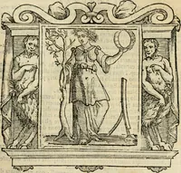 An illustration from Iconologia di Cesare Ripa perugino, cavre. de sti. Mauritio, e Lazzaro : nella quale si descriuono diuerse imagini di virtù, vitij, affetti, passioni humane, arti, discipline, humori, elementi, corpi celesti, prouincie d'Italia, fiumi, tutte le parti del mondo, ed altere infinite materie : opera vtile ad oratori, predicatori, poeti, pittori, scultori, disegnatori, e ad ogni studioso .. (1613)