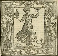 An illustration from Iconologia di Cesare Ripa perugino, cavre. de sti. Mauritio, e Lazzaro : nella quale si descriuono diuerse imagini di virtù, vitij, affetti, passioni humane, arti, discipline, humori, elementi, corpi celesti, prouincie d'Italia, fiumi, tutte le parti del mondo, ed altere infinite materie : opera vtile ad oratori, predicatori, poeti, pittori, scultori, disegnatori, e ad ogni studioso .. (1613)