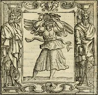 Picture 10 of 209 from Iconologia di Cesare Ripa perugino, cavre. de sti. Mauritio, e Lazzaro : nella quale si descriuono diuerse imagini di virtù, vitij, affetti, passioni humane, arti, discipline, humori, elementi, corpi celesti, prouincie d'Italia, fiumi, tutte le parti del mondo, ed altere infinite materie : opera vtile ad oratori, predicatori, poeti, pittori, scultori, disegnatori, e ad ogni studioso .. (1613), leaf 36