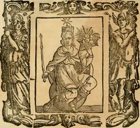 An illustration from Iconologia di Cesare Ripa perugino, cavre. de sti. Mauritio, e Lazzaro : nella quale si descriuono diuerse imagini di virtù, vitij, affetti, passioni humane, arti, discipline, humori, elementi, corpi celesti, prouincie d'Italia, fiumi, tutte le parti del mondo, ed altere infinite materie : opera vtile ad oratori, predicatori, poeti, pittori, scultori, disegnatori, e ad ogni studioso .. (1613)