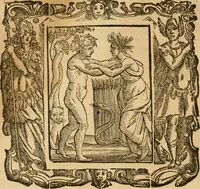 An illustration from Iconologia di Cesare Ripa perugino, cavre. de sti. Mauritio, e Lazzaro : nella quale si descriuono diuerse imagini di virtù, vitij, affetti, passioni humane, arti, discipline, humori, elementi, corpi celesti, prouincie d'Italia, fiumi, tutte le parti del mondo, ed altere infinite materie : opera vtile ad oratori, predicatori, poeti, pittori, scultori, disegnatori, e ad ogni studioso .. (1613)