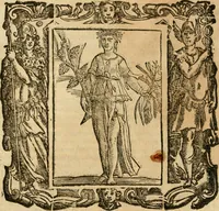 An illustration from Iconologia di Cesare Ripa perugino, cavre. de sti. Mauritio, e Lazzaro : nella quale si descriuono diuerse imagini di virtù, vitij, affetti, passioni humane, arti, discipline, humori, elementi, corpi celesti, prouincie d'Italia, fiumi, tutte le parti del mondo, ed altere infinite materie : opera vtile ad oratori, predicatori, poeti, pittori, scultori, disegnatori, e ad ogni studioso .. (1613)
