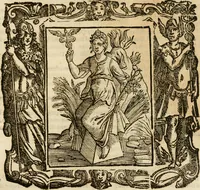 An illustration from Iconologia di Cesare Ripa perugino, cavre. de sti. Mauritio, e Lazzaro : nella quale si descriuono diuerse imagini di virtù, vitij, affetti, passioni humane, arti, discipline, humori, elementi, corpi celesti, prouincie d'Italia, fiumi, tutte le parti del mondo, ed altere infinite materie : opera vtile ad oratori, predicatori, poeti, pittori, scultori, disegnatori, e ad ogni studioso .. (1613)