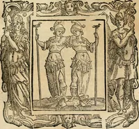 An illustration from Iconologia di Cesare Ripa perugino, cavre. de sti. Mauritio, e Lazzaro : nella quale si descriuono diuerse imagini di virtù, vitij, affetti, passioni humane, arti, discipline, humori, elementi, corpi celesti, prouincie d'Italia, fiumi, tutte le parti del mondo, ed altere infinite materie : opera vtile ad oratori, predicatori, poeti, pittori, scultori, disegnatori, e ad ogni studioso .. (1613)