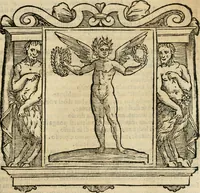An illustration from Iconologia di Cesare Ripa perugino, cavre. de sti. Mauritio, e Lazzaro : nella quale si descriuono diuerse imagini di virtù, vitij, affetti, passioni humane, arti, discipline, humori, elementi, corpi celesti, prouincie d'Italia, fiumi, tutte le parti del mondo, ed altere infinite materie : opera vtile ad oratori, predicatori, poeti, pittori, scultori, disegnatori, e ad ogni studioso .. (1613)