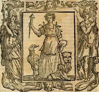 An illustration from Iconologia di Cesare Ripa perugino, cavre. de sti. Mauritio, e Lazzaro : nella quale si descriuono diuerse imagini di virtù, vitij, affetti, passioni humane, arti, discipline, humori, elementi, corpi celesti, prouincie d'Italia, fiumi, tutte le parti del mondo, ed altere infinite materie : opera vtile ad oratori, predicatori, poeti, pittori, scultori, disegnatori, e ad ogni studioso .. (1613)