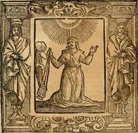 An illustration from Iconologia di Cesare Ripa perugino, cavre. de sti. Mauritio, e Lazzaro : nella quale si descriuono diuerse imagini di virtù, vitij, affetti, passioni humane, arti, discipline, humori, elementi, corpi celesti, prouincie d'Italia, fiumi, tutte le parti del mondo, ed altere infinite materie : opera vtile ad oratori, predicatori, poeti, pittori, scultori, disegnatori, e ad ogni studioso .. (1613)