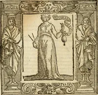 An illustration from Iconologia di Cesare Ripa perugino, cavre. de sti. Mauritio, e Lazzaro : nella quale si descriuono diuerse imagini di virtù, vitij, affetti, passioni humane, arti, discipline, humori, elementi, corpi celesti, prouincie d'Italia, fiumi, tutte le parti del mondo, ed altere infinite materie : opera vtile ad oratori, predicatori, poeti, pittori, scultori, disegnatori, e ad ogni studioso .. (1613)