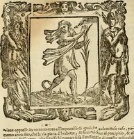 An illustration from Iconologia di Cesare Ripa perugino, cavre. de sti. Mauritio, e Lazzaro : nella quale si descriuono diuerse imagini di virtù, vitij, affetti, passioni humane, arti, discipline, humori, elementi, corpi celesti, prouincie d'Italia, fiumi, tutte le parti del mondo, ed altere infinite materie : opera vtile ad oratori, predicatori, poeti, pittori, scultori, disegnatori, e ad ogni studioso .. (1613)