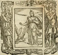 An illustration from Iconologia di Cesare Ripa perugino, cavre. de sti. Mauritio, e Lazzaro : nella quale si descriuono diuerse imagini di virtù, vitij, affetti, passioni humane, arti, discipline, humori, elementi, corpi celesti, prouincie d'Italia, fiumi, tutte le parti del mondo, ed altere infinite materie : opera vtile ad oratori, predicatori, poeti, pittori, scultori, disegnatori, e ad ogni studioso .. (1613)