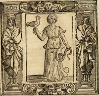An illustration from Iconologia di Cesare Ripa perugino, cavre. de sti. Mauritio, e Lazzaro : nella quale si descriuono diuerse imagini di virtù, vitij, affetti, passioni humane, arti, discipline, humori, elementi, corpi celesti, prouincie d'Italia, fiumi, tutte le parti del mondo, ed altere infinite materie : opera vtile ad oratori, predicatori, poeti, pittori, scultori, disegnatori, e ad ogni studioso .. (1613)
