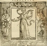 An illustration from Iconologia di Cesare Ripa perugino, cavre. de sti. Mauritio, e Lazzaro : nella quale si descriuono diuerse imagini di virtù, vitij, affetti, passioni humane, arti, discipline, humori, elementi, corpi celesti, prouincie d'Italia, fiumi, tutte le parti del mondo, ed altere infinite materie : opera vtile ad oratori, predicatori, poeti, pittori, scultori, disegnatori, e ad ogni studioso .. (1613)