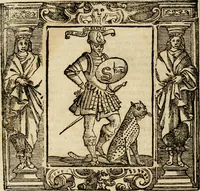 An illustration from Iconologia di Cesare Ripa perugino, cavre. de sti. Mauritio, e Lazzaro : nella quale si descriuono diuerse imagini di virtù, vitij, affetti, passioni humane, arti, discipline, humori, elementi, corpi celesti, prouincie d'Italia, fiumi, tutte le parti del mondo, ed altere infinite materie : opera vtile ad oratori, predicatori, poeti, pittori, scultori, disegnatori, e ad ogni studioso .. (1613)