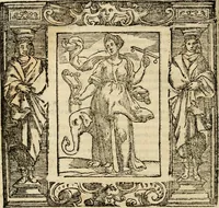 An illustration from Iconologia di Cesare Ripa perugino, cavre. de sti. Mauritio, e Lazzaro : nella quale si descriuono diuerse imagini di virtù, vitij, affetti, passioni humane, arti, discipline, humori, elementi, corpi celesti, prouincie d'Italia, fiumi, tutte le parti del mondo, ed altere infinite materie : opera vtile ad oratori, predicatori, poeti, pittori, scultori, disegnatori, e ad ogni studioso .. (1613)
