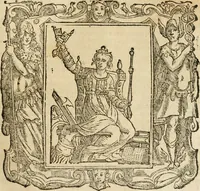 An illustration from Iconologia di Cesare Ripa perugino, cavre. de sti. Mauritio, e Lazzaro : nella quale si descriuono diuerse imagini di virtù, vitij, affetti, passioni humane, arti, discipline, humori, elementi, corpi celesti, prouincie d'Italia, fiumi, tutte le parti del mondo, ed altere infinite materie : opera vtile ad oratori, predicatori, poeti, pittori, scultori, disegnatori, e ad ogni studioso .. (1613)