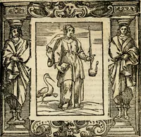 An illustration from Iconologia di Cesare Ripa perugino, cavre. de sti. Mauritio, e Lazzaro : nella quale si descriuono diuerse imagini di virtù, vitij, affetti, passioni humane, arti, discipline, humori, elementi, corpi celesti, prouincie d'Italia, fiumi, tutte le parti del mondo, ed altere infinite materie : opera vtile ad oratori, predicatori, poeti, pittori, scultori, disegnatori, e ad ogni studioso .. (1613)