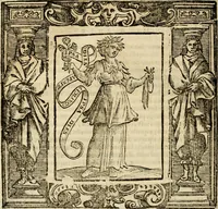 An illustration from Iconologia di Cesare Ripa perugino, cavre. de sti. Mauritio, e Lazzaro : nella quale si descriuono diuerse imagini di virtù, vitij, affetti, passioni humane, arti, discipline, humori, elementi, corpi celesti, prouincie d'Italia, fiumi, tutte le parti del mondo, ed altere infinite materie : opera vtile ad oratori, predicatori, poeti, pittori, scultori, disegnatori, e ad ogni studioso .. (1613)