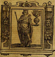 An illustration from Iconologia di Cesare Ripa Perugina ... Nella quale si descrivono diverse imagini di virtù, vitij, affetti, passioni humane, arti discipline, humori, elementi, corpi celesti, prouincie d'Italia, fiumi, tutte le parti del mondo, ed altre infinite materie. Opera utile ad oratori, predicatori, poeti pittori, sculptori, disegnatori, e ad ogni studioso, per inuentar concetti, emblemi, ed imprese, per diuisare qualsiuoglia appatato nuttiale, funerale, trionfale. Per rappresentar poemi drammatici, e per figurare co'suoi propij simboli ciò, che può cadere in pensiero humano. Ampliata ultimamente dallo stresso autore di CC. imagini, e erricchita di molti discorsi pieni di varia eruditione .. (1613)