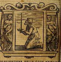 An illustration from Iconologia di Cesare Ripa Perugina ... Nella quale si descrivono diverse imagini di virtù, vitij, affetti, passioni humane, arti discipline, humori, elementi, corpi celesti, prouincie d'Italia, fiumi, tutte le parti del mondo, ed altre infinite materie. Opera utile ad oratori, predicatori, poeti pittori, sculptori, disegnatori, e ad ogni studioso, per inuentar concetti, emblemi, ed imprese, per diuisare qualsiuoglia appatato nuttiale, funerale, trionfale. Per rappresentar poemi drammatici, e per figurare co'suoi propij simboli ciò, che può cadere in pensiero humano. Ampliata ultimamente dallo stresso autore di CC. imagini, e erricchita di molti discorsi pieni di varia eruditione .. (1613)