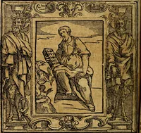 An illustration from Iconologia di Cesare Ripa Perugina ... Nella quale si descrivono diverse imagini di virtù, vitij, affetti, passioni humane, arti discipline, humori, elementi, corpi celesti, prouincie d'Italia, fiumi, tutte le parti del mondo, ed altre infinite materie. Opera utile ad oratori, predicatori, poeti pittori, sculptori, disegnatori, e ad ogni studioso, per inuentar concetti, emblemi, ed imprese, per diuisare qualsiuoglia appatato nuttiale, funerale, trionfale. Per rappresentar poemi drammatici, e per figurare co'suoi propij simboli ciò, che può cadere in pensiero humano. Ampliata ultimamente dallo stresso autore di CC. imagini, e erricchita di molti discorsi pieni di varia eruditione .. (1613)
