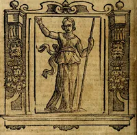 An illustration from Iconologia di Cesare Ripa Perugina ... Nella quale si descrivono diverse imagini di virtù, vitij, affetti, passioni humane, arti discipline, humori, elementi, corpi celesti, prouincie d'Italia, fiumi, tutte le parti del mondo, ed altre infinite materie. Opera utile ad oratori, predicatori, poeti pittori, sculptori, disegnatori, e ad ogni studioso, per inuentar concetti, emblemi, ed imprese, per diuisare qualsiuoglia appatato nuttiale, funerale, trionfale. Per rappresentar poemi drammatici, e per figurare co'suoi propij simboli ciò, che può cadere in pensiero humano. Ampliata ultimamente dallo stresso autore di CC. imagini, e erricchita di molti discorsi pieni di varia eruditione .. (1613)