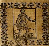 An illustration from Iconologia di Cesare Ripa Perugina ... Nella quale si descrivono diverse imagini di virtù, vitij, affetti, passioni humane, arti discipline, humori, elementi, corpi celesti, prouincie d'Italia, fiumi, tutte le parti del mondo, ed altre infinite materie. Opera utile ad oratori, predicatori, poeti pittori, sculptori, disegnatori, e ad ogni studioso, per inuentar concetti, emblemi, ed imprese, per diuisare qualsiuoglia appatato nuttiale, funerale, trionfale. Per rappresentar poemi drammatici, e per figurare co'suoi propij simboli ciò, che può cadere in pensiero humano. Ampliata ultimamente dallo stresso autore di CC. imagini, e erricchita di molti discorsi pieni di varia eruditione .. (1613)