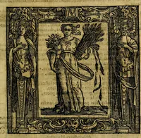 An illustration from Iconologia di Cesare Ripa Perugina ... Nella quale si descrivono diverse imagini di virtù, vitij, affetti, passioni humane, arti discipline, humori, elementi, corpi celesti, prouincie d'Italia, fiumi, tutte le parti del mondo, ed altre infinite materie. Opera utile ad oratori, predicatori, poeti pittori, sculptori, disegnatori, e ad ogni studioso, per inuentar concetti, emblemi, ed imprese, per diuisare qualsiuoglia appatato nuttiale, funerale, trionfale. Per rappresentar poemi drammatici, e per figurare co'suoi propij simboli ciò, che può cadere in pensiero humano. Ampliata ultimamente dallo stresso autore di CC. imagini, e erricchita di molti discorsi pieni di varia eruditione .. (1613)