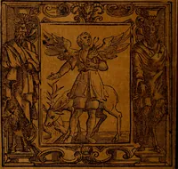 An illustration from Iconologia di Cesare Ripa Perugina ... Nella quale si descrivono diverse imagini di virtù, vitij, affetti, passioni humane, arti discipline, humori, elementi, corpi celesti, prouincie d'Italia, fiumi, tutte le parti del mondo, ed altre infinite materie. Opera utile ad oratori, predicatori, poeti pittori, sculptori, disegnatori, e ad ogni studioso, per inuentar concetti, emblemi, ed imprese, per diuisare qualsiuoglia appatato nuttiale, funerale, trionfale. Per rappresentar poemi drammatici, e per figurare co'suoi propij simboli ciò, che può cadere in pensiero humano. Ampliata ultimamente dallo stresso autore di CC. imagini, e erricchita di molti discorsi pieni di varia eruditione .. (1613)