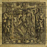 An illustration from Iconologia di Cesare Ripa Perugina ... Nella quale si descrivono diverse imagini di virtù, vitij, affetti, passioni humane, arti discipline, humori, elementi, corpi celesti, prouincie d'Italia, fiumi, tutte le parti del mondo, ed altre infinite materie. Opera utile ad oratori, predicatori, poeti pittori, sculptori, disegnatori, e ad ogni studioso, per inuentar concetti, emblemi, ed imprese, per diuisare qualsiuoglia appatato nuttiale, funerale, trionfale. Per rappresentar poemi drammatici, e per figurare co'suoi propij simboli ciò, che può cadere in pensiero humano. Ampliata ultimamente dallo stresso autore di CC. imagini, e erricchita di molti discorsi pieni di varia eruditione .. (1613)