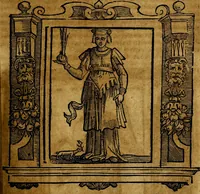 An illustration from Iconologia di Cesare Ripa Perugina ... Nella quale si descrivono diverse imagini di virtù, vitij, affetti, passioni humane, arti discipline, humori, elementi, corpi celesti, prouincie d'Italia, fiumi, tutte le parti del mondo, ed altre infinite materie. Opera utile ad oratori, predicatori, poeti pittori, sculptori, disegnatori, e ad ogni studioso, per inuentar concetti, emblemi, ed imprese, per diuisare qualsiuoglia appatato nuttiale, funerale, trionfale. Per rappresentar poemi drammatici, e per figurare co'suoi propij simboli ciò, che può cadere in pensiero humano. Ampliata ultimamente dallo stresso autore di CC. imagini, e erricchita di molti discorsi pieni di varia eruditione .. (1613)