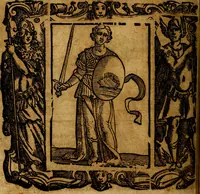 An illustration from Iconologia di Cesare Ripa Perugina ... Nella quale si descrivono diverse imagini di virtù, vitij, affetti, passioni humane, arti discipline, humori, elementi, corpi celesti, prouincie d'Italia, fiumi, tutte le parti del mondo, ed altre infinite materie. Opera utile ad oratori, predicatori, poeti pittori, sculptori, disegnatori, e ad ogni studioso, per inuentar concetti, emblemi, ed imprese, per diuisare qualsiuoglia appatato nuttiale, funerale, trionfale. Per rappresentar poemi drammatici, e per figurare co'suoi propij simboli ciò, che può cadere in pensiero humano. Ampliata ultimamente dallo stresso autore di CC. imagini, e erricchita di molti discorsi pieni di varia eruditione .. (1613)