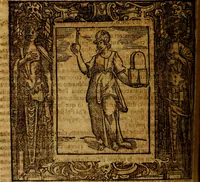 An illustration from Iconologia di Cesare Ripa Perugina ... Nella quale si descrivono diverse imagini di virtù, vitij, affetti, passioni humane, arti discipline, humori, elementi, corpi celesti, prouincie d'Italia, fiumi, tutte le parti del mondo, ed altre infinite materie. Opera utile ad oratori, predicatori, poeti pittori, sculptori, disegnatori, e ad ogni studioso, per inuentar concetti, emblemi, ed imprese, per diuisare qualsiuoglia appatato nuttiale, funerale, trionfale. Per rappresentar poemi drammatici, e per figurare co'suoi propij simboli ciò, che può cadere in pensiero humano. Ampliata ultimamente dallo stresso autore di CC. imagini, e erricchita di molti discorsi pieni di varia eruditione .. (1613)